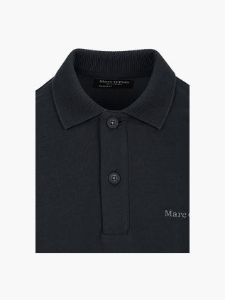 Marc O'Polo Longsleeve Heavy Poloshirt Peppercorn Grey