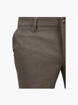 Alberto Lou Chino Flannel Herringbone Brown