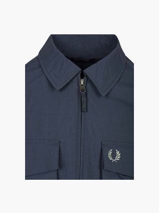 Fred Perry Overshirt Pocket Ribstop Navy