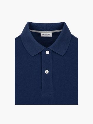 Profuomo Piqué Polo Shirt Melange Indigo