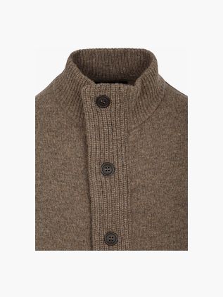 Barbour Zip Cardigan Wool Brown