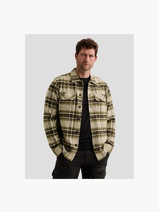 PME Legend Overshirt Brushed Check Loden Green
