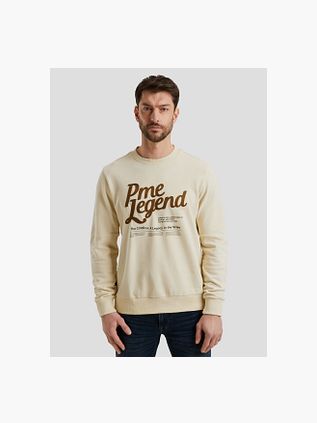 PME Legend Sweater Logo Bone White