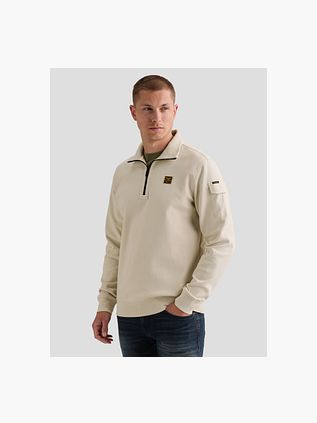 PME Legend Half Zip Sweater Bone White