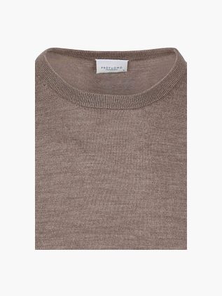 Profuomo Pullover Merino Wool Brown