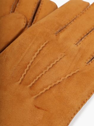 Hestra Handschoen Bernard Cork Suede Cognac