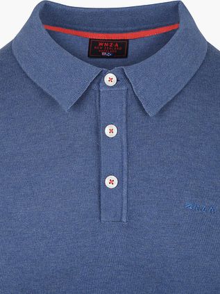 NZA Longsleeve Knitted Polo Shirt Blue