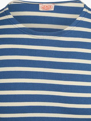 Armor-Lux Heavy Longsleeve T-Shirt Strepen Blauw