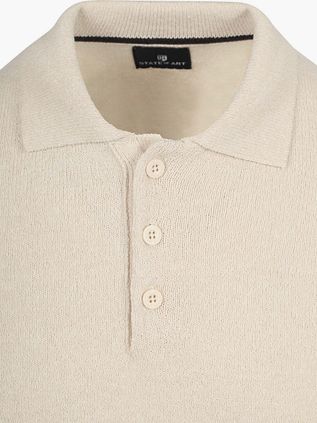State of Art Polo Knitted Bouclé Ecru
