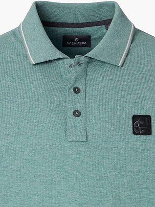 CASAMODA Polo Jersey Tipping Grün