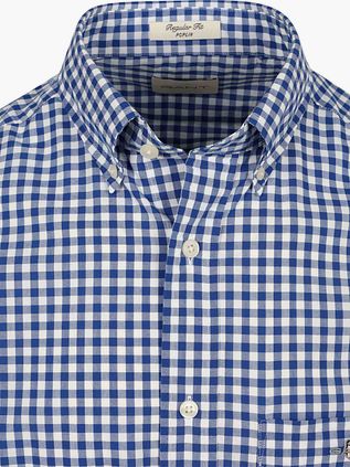 Gant Hemd Gingham Poplin College Blau
