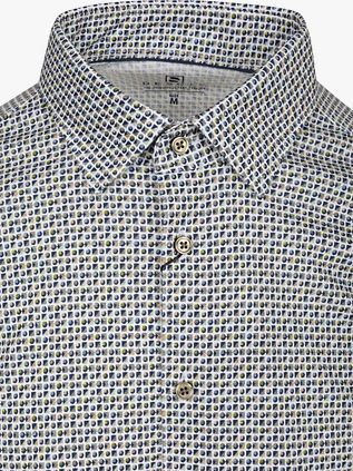 Desoto Shirt Print Circles and Squares Green