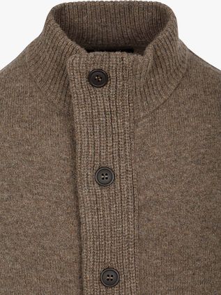Barbour Zip Cardigan Wool Brown