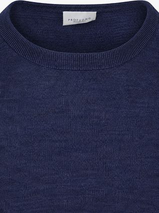 Profuomo Pullover Merino Wool Royal Blue