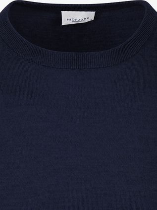 Profuomo Pullover Merino Wool Navy