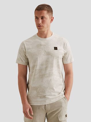 PME Legend T-Shirt Allover Print Egret