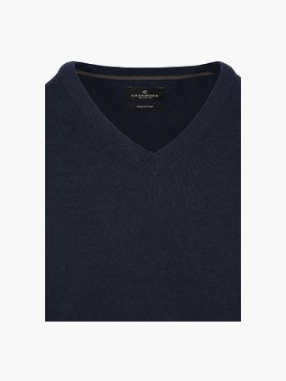 CASAMODA Pullover V-Ausschnitt Navy
