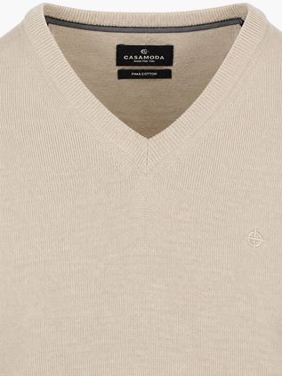 CASAMODA Pullover V-Neck Ecru