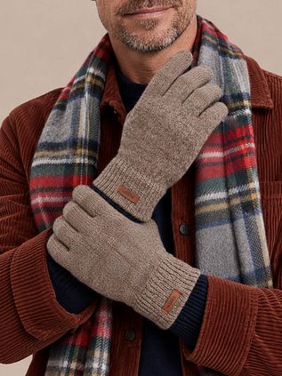 Barts Gloves Haakon Lambswool Brown