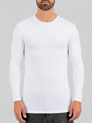 Garage Basic Longsleeve T-Shirt Stretch White