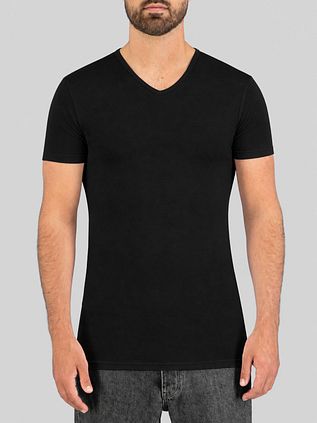 Garage 2-Pack Basic T-shirt Bio V-Ausschnitt Schwarz