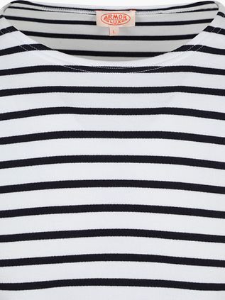 Armor-Lux Trøje Striber Hvid Mørkeblå