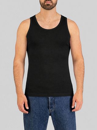 Garage Stretch Basic Singlet Schwarz