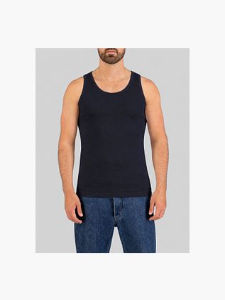 Garage Stretch Basic Singlet Dark Blue