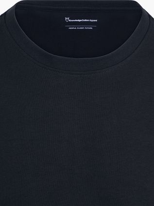 KnowledgeCotton Apparel T-shirt Navy