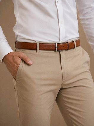 Suitable Belt Structure Leather Brown