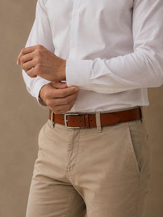 Suitable Ceinture Cuir Cognac