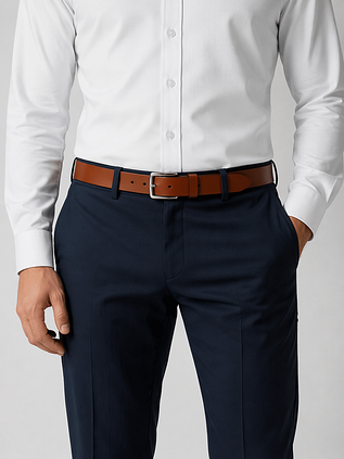 Suitable Ceinture Cuir Cognac 022