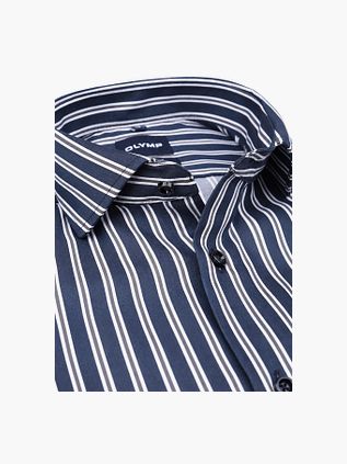 Olymp Luxor Shirt Extra Long Sleeves Stripes Sunshade Navy