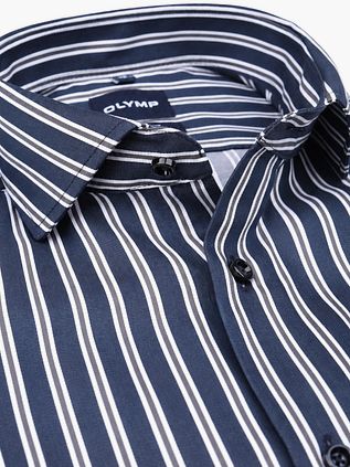 Olymp Luxor Shirt Extra Long Sleeves Stripes Sunshade Navy