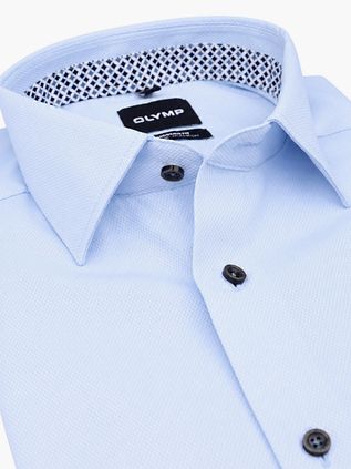 Olymp Luxor Chemise Structure Bleu clair