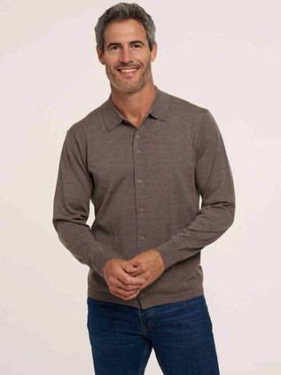 R2 Amsterdam Knitted Pull Chemise Merino Taupe