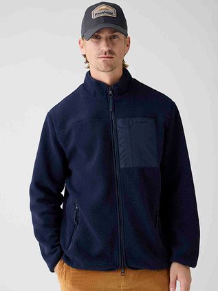 KnowledgeCotton Apparel Cardigan Fleece Navy