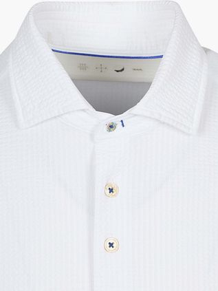 R2 Overhemd Seersucker Korte Mouwen Wit