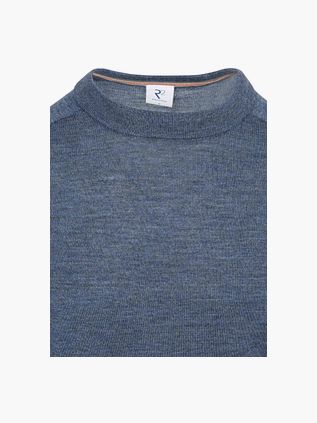 R2 Pull Laine mérinos Bleu