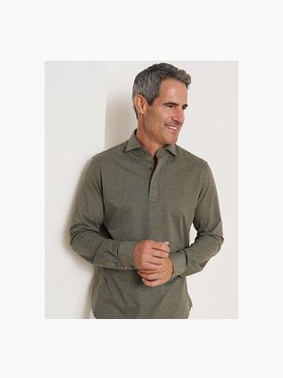 R2 Polo Camicia Single Jersey Melange Green