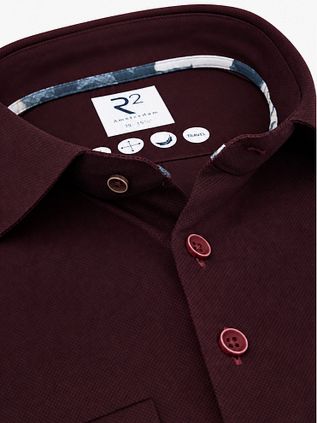 R2 Chemise Knitted Dobby Bordeaux