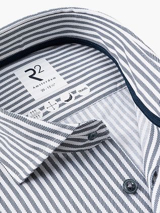 R2 Amsterdam Shirt Stripe Navy