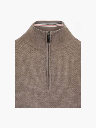 R2 Pullover Half Zip Structured Taupe