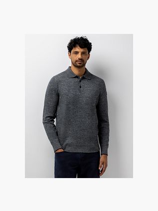 State of Art Pullover Polo Collar Navy