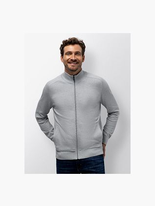 State of Art Cardigan Zip mouline mid blue