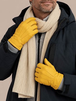 Hestra Gloves Matthew Leather Yellow