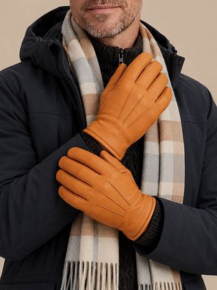 Hestra Gloves Andrew Leather Cognac