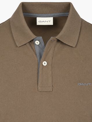 Gant Contrast Piqué Poloshirt Faded Taupe