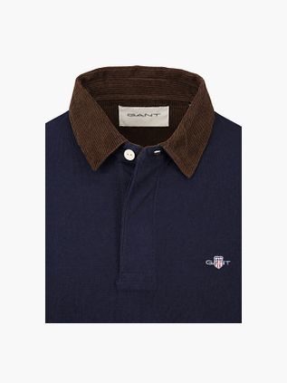 Gant Rugger Shield Corduroy Polo Bleu marine