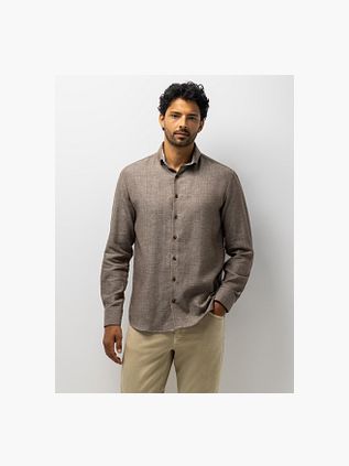 State Of Art Skjorte Herringbone Brun